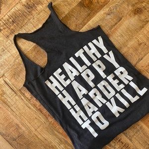 Fitness style racer back tank top - size small